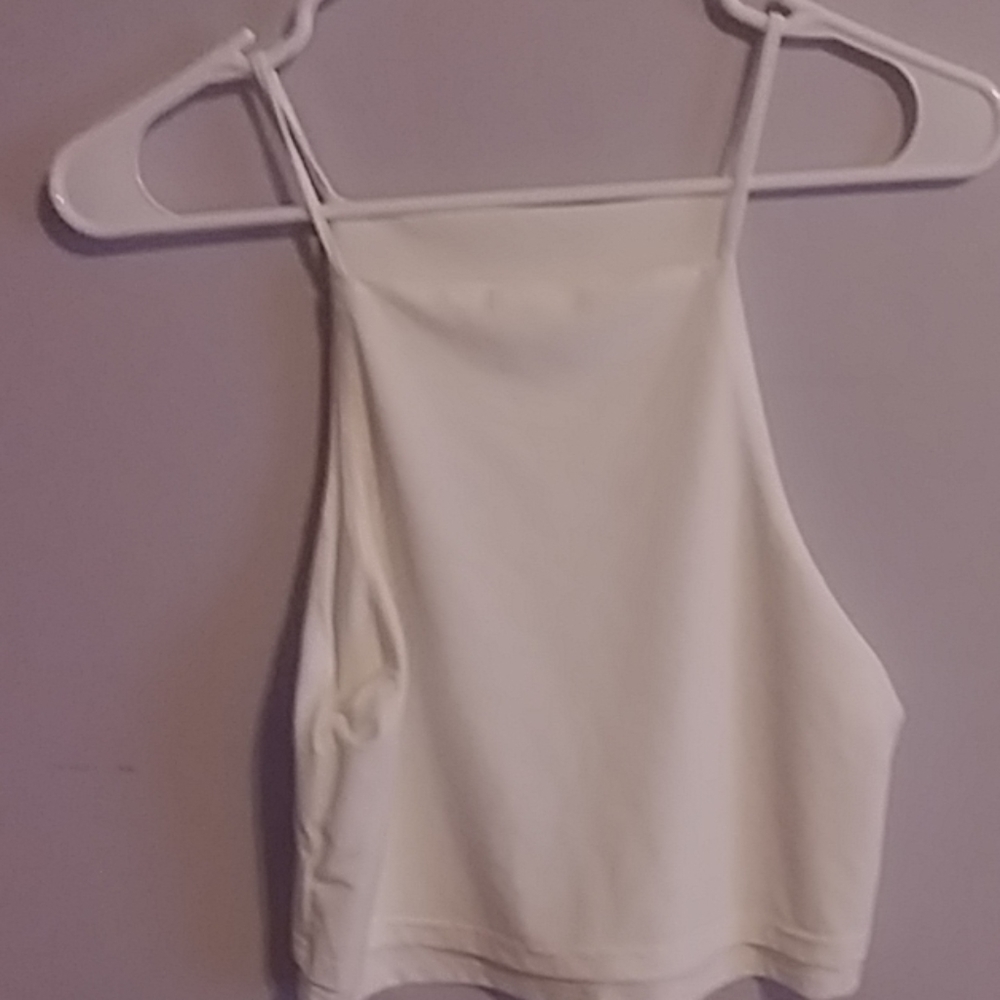 White halter top